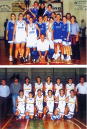 Foto di gruppo del Basket Team Crema e del Basket Carugate