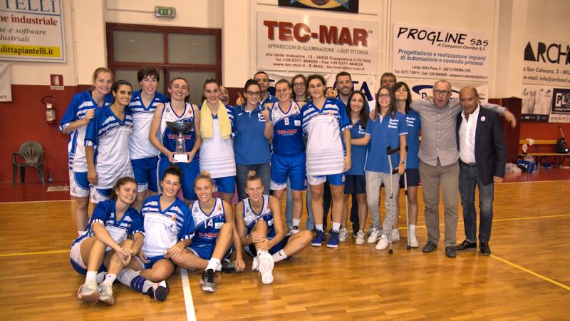 Foto di gruppo del Basket Team Crema